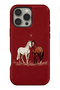 Compatible with iPhone 16 Pro Max - Horse Friends, Double Layer Cover, Glossy Surface Protective Case