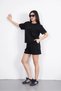 Marchè Bien Osy Modal Soft Texture Fabric Women's Crew Neck T-Shirt Short Shorts Two-Piece Set - Black - 2