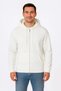 Men's 3 Thread Cotton Hooded Full-Zip Pocket Hoodie Sweatshirt - White - 4