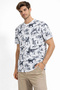 Marchè Bien Men's Dinosaur Digital Front and Back Printed T-Shirt Crew Neck T-Shirt - White - 2