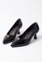 Tokes front stitched buckled women's low heeled stiletto black wrinkled - 2