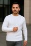 Marchè Bien Men's Ribbed Knitwear Sweater Set of 3 Beige White Black |   Thick Woven Cotton Regular Fit - 4