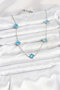 316L Steel Chain Silver Color Ice Blue Baby Boy Clover Women Necklace - 2