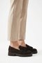 Temyas fringe-trimmed women's genuine leather loafers - coffee suede - 7
