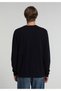 Regular Fit Placket Neck Plain Men's Navy Blue Sweater - 2
