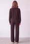 Women's Modal Fabric Stand Collar Zippered Long Sleeve Modal Two-Piece Set - 7