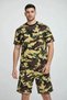 Marchè Bien Men's Camouflage Patterned T-Shirt Shorts Set Regular Fit Sports 2-Piece - Camouflage