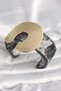 Black Marble Pattern Acrylic Plastic Gold Nappy Model Plate Vintage Women's Bracelet