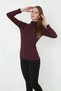 Marchè Bien Women's Full-Length Ribbed Lycra Camisole Badi - Burgundy - 3