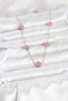 316L Steel Chain Silver Color Pink Baby Boy Clover Women Necklace - 2