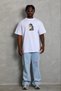 Marchè Bien Men's Printed T-Shirt Short Sleeve Crew Neck Regular Fit T-Shirt - White - 2