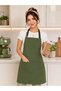 Premium Kitchen Apron Stain-Resistant Water-Repellent Fabric Apron with Plastic Adjustment Buckle and Neck Strap - 2