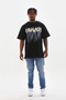 Marchè Bien Men's Printed T-Shirt Short Sleeve Crew Neck Comfort Fit T-Shirt - Black - 5