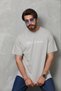 Marchè Bien Men's Printed T-Shirt Short Sleeve Crew Neck Regular Fit T-Shirt - Gray