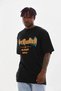 Men's Printed T-Shirt Short Sleeve Crew Neck Relaxed Fit Tee - Black - 2