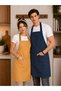 Premium Kitchen Apron Set of 2 Stain-Resistant Water-Repellent Fabric Adjustable Straps Plain Double Kitchen Apron - 2