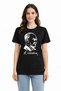 Women's Ataturk Printed T-Shirt Short Sleeve Crew Neck T-Shirt - Black - 3