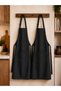 Premium Kitchen Apron Set of 2 Stain-Resistant Water-Repellent Fabric Adjustable Straps Plain Double Kitchen Apron