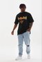 Men's Printed T-Shirt Short Sleeve Crew Neck Regular Fit T-Shirt - Black - 2