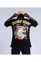 Marchè Bien Men's Short Sleeve Summer T-Shirt Crew Neck Printed Oversize T-Shirt - Black - 3