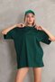 Marchè Bien Women's Plain Short Sleeve Combed Cotton T-Shirt - Green - 4