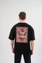 Men's Short Sleeve Summer T-Shirt Crew Neck Printed Oversize T-Shirt - Black - 2