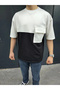 Men's Short Sleeve Summer T-Shirt with Pocket and Pockets - Black - 2