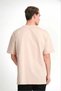 Marchè Bien Erkek Düz Tişört Bisiklet Yaka Kısa Kollu Oversize T-Shirt - Bej - 2