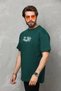 Marchè Bien Men's Short Sleeve Summer T-Shirt Crew Neck Printed Oversize T-Shirt - Green - 4