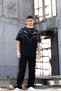 Men's Yıldırım Lightning Printed T-Shirt Short Sleeve Crew Neck Tee - Black - 3