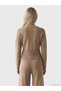 Lcw Vision Beige Combed Cotton Plain Women's Cardigan with Nevavm Difference - 4