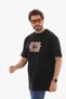 Men's Printed T-Shirt Short Sleeve Crew Neck Regular Fit Comfortable Fit T-Shirt - Black - 7