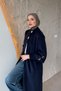 Şah Gold Buttoned Coat Navy Blue - 4