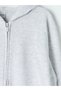 Two Mt Shop Quality Lcw Kids Gray Hooded Girls' Zippered Sweatshirt - 2