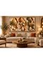 Luxurious Gold Marble Patterned 3D Floral Vase Decorative Wall Painting – Modern Living Room and Office Decoration - 6
