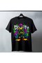 Daffy Duck Graffiti Printed Unisex Black T-Shirt - 24/1 Combed Cotton