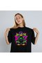 Daffy Duck Graffiti Printed Unisex Black T-Shirt - 24/1 Combed Cotton - 4