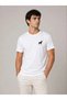 Marchè Bien Men's Minimal Moose Logo T-Shirt Crew Neck Short Sleeve Summer T-Shirt - White - 3