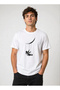 Marchè Bien Men's Astronaut Moon Themed T-Shirt Short Sleeve Summer Crew Neck T-Shirt - White - 3