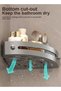 3-Piece Bathroom Rack With Adhesive Wall Stickers, No Drilling, Rust Proof, Wall Mounted ABS Plastic Storage Rack, Suitable For Bathrooms and Kitchens - 3