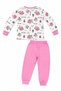 Girls' Premium Combed Cotton Koala Patterned Long Sleeve Pajama Set 2-11 Years - Pink - 3