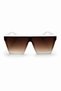 Marchè Bien Women's Uv400 Sunglasses with White Frame Brown Gradient Glass Square Design - 7