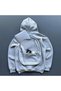 Marchè Bien Men's 3 Threaded Full Zip Hooded Sweatshirt with Back Pocket Detail - Gray - 2