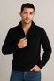 Men's Ribbed Knitwear Sweater Set of 2 Black Beige Thick Woven Cotton Regular Fit V-Neck - 6