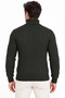 Marchè Bien Men's Turtleneck Full-Length Thick Ribbed Regular Fit Knitwear Sweater - Smoked - 4