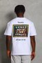 Marchè Bien Unisex Oversize Printed Crew Neck T-Shirt - White - 5