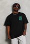 Marchè Bien Men's Printed Crew Neck Short Sleeve T-Shirt - Black - 2