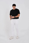 Marchè Bien Men's Three-Thread Basic Sweatpants - White - 8