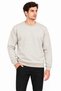 Marchè Bien Men's Crew Neck Inside Ribbed 2 Thread Plain Long Sleeve Regular Fit Sweatshirt - Gray - 3