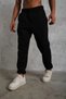 Marchè Bien Men's Three-Thread Bottom Sweatpants with Elastic Cuffs - Black